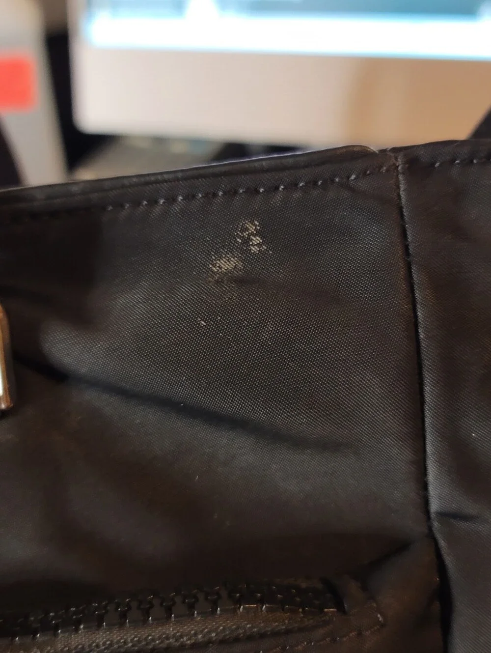 KATE SPADE Black Nylon/Leather Large Tote Bag Purse